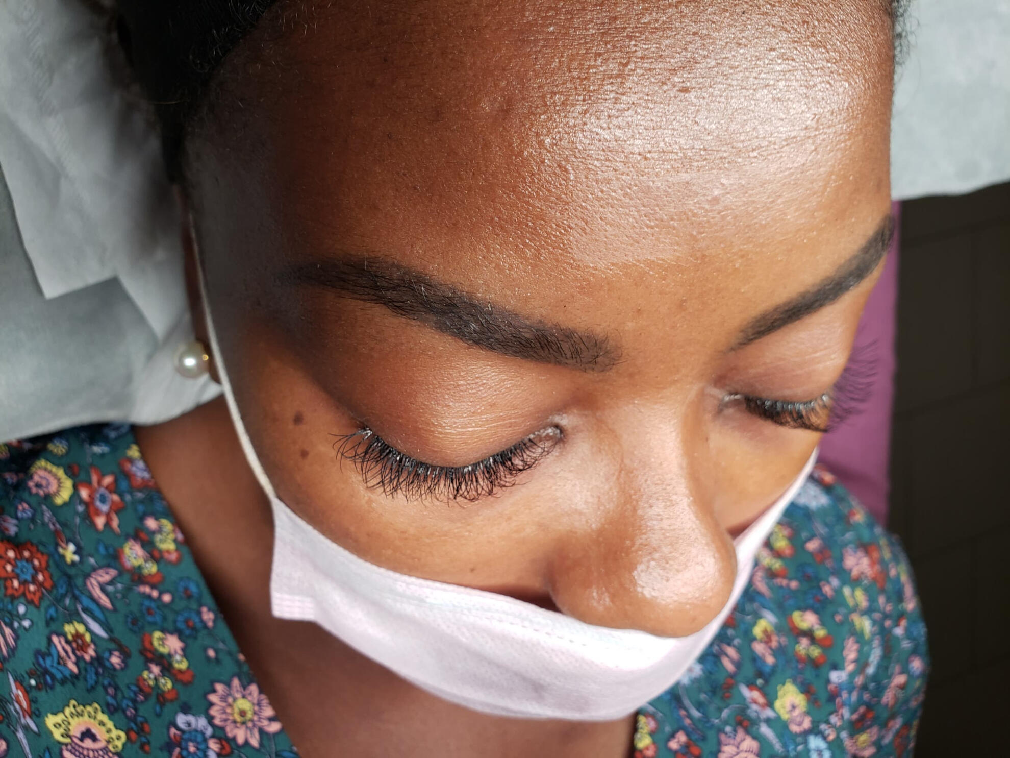 beautiful lady on lash brows