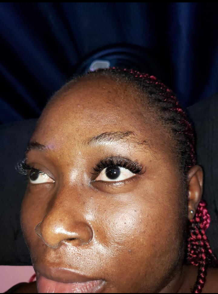 beautiful lady on lash brows
