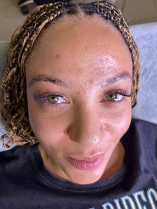 beautiful lady on lash brows